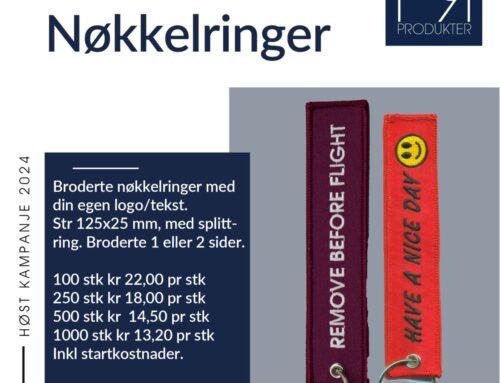 Broderte nøkkelringer